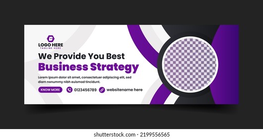 Business Strategy Social Media Cover Photo and Web Banner Ads Template Design