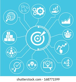 business strategy solution concept mind mapping, info graphics