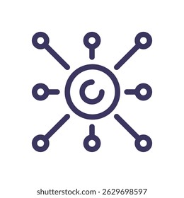 Business strategy success related icon outline and linear vector.