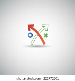 Business strategy symbol,clean vector