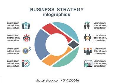 Business strategy. Template for infographics.