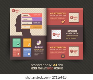 Business Strategy Theme Bi-Fold Brochure Design. Leaflet or Cover Design