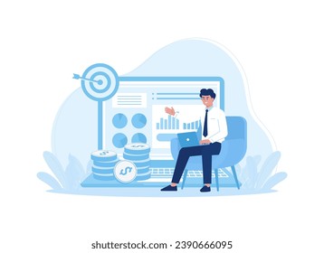 business strategy trending concept flat illustration