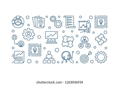 Business Strategy Vector Concept Horizontal Illustration Stock Vector ...