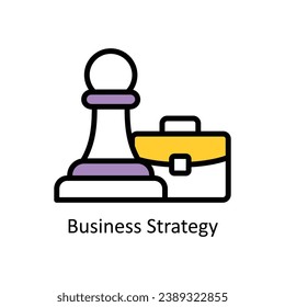Business Strategy vector  Filled outline Design illustration. Symbol on White background EPS 10 File