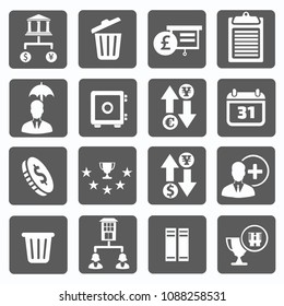 Business and strategy vector icon set