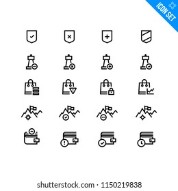 Business Strategy Vector Icon set. Minimal Modern Stroke Icons Collection on White Background.