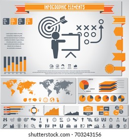 Business strategy,  vector icon set and infographics element.