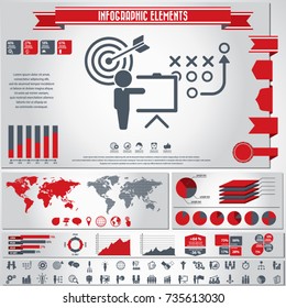 Business strategy,  vector icon set and infographics element.
