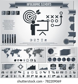 Business strategy,  vector icon set and infographics element. 