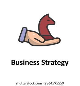Icono vectorial de estrategia de negocio que puede fácilmente modificar o editar

