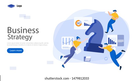 Business Strategy Vector Illustration Concept, Suitable for web landing page, ui, mobile app, editorial design, flyer, banner, and other related occasion