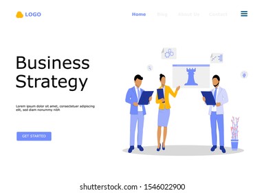 Business Strategy Vector Illustration Concept , Suitable for web landing page, ui, mobile app, editorial design, flyer, banner, and other related occasion
