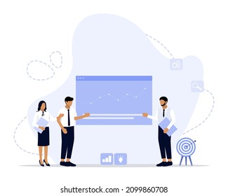 Business Strategy Vector Illustration Concept , Suitable for web landing page, ui, mobile app, editorial design, flyer, banner, and other related occasion