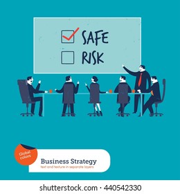 Business Strategy. Vector illustration Eps10 file. Global colors. Text and Texture in separate layers.