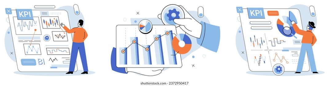 Business strategy. Vector illustration Business strategies set direction for organizational growth Teamwork fosters collaborative and supportive work environment Corporate leadership plays pivotal