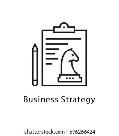 Business Strategy Vector Line Icon 