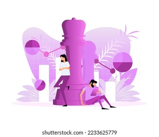Business strategy for web page design. Isometric vector illustration