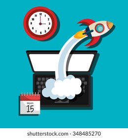 Business strat-up company graphic design, vector illustration