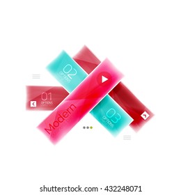Business stripes geometric infographics box. Abstract geometric infographics layout. Glass modern universal template.
