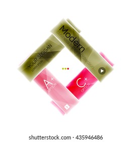 Business stripes geometric infographics box. Abstract geometric infographics layout. Glass modern universal template.