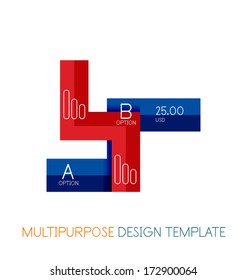 Plantilla de diseño de presentaciones de bandas de negocios aislada en blanco
