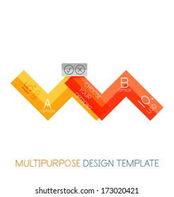 Business stripes presentation design template isolated on white