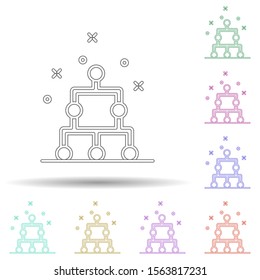 business structure colored icon. Element of colored business chart icon for mobile concept and web apps. Colored business structure icon can be used for web and mobile on white background