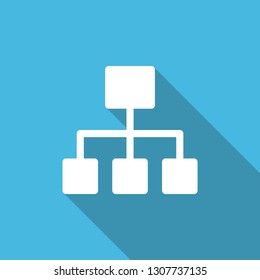 Business Structure, Hierarchy Flat Minimalist Icon