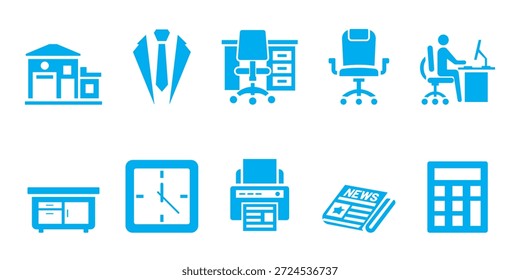 Conjunto de iconos de estructura de negocio Iconos vectoriales planos que representan la jerarquía organizativa, departamentos, roles, estructura de la empresa. Ideal para proyectos de gestión, RRHH, estrategia empresarial. Iconos personalizables.