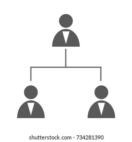Business structure icon. Simple illustration of business structure vector icon black isolated on white background
