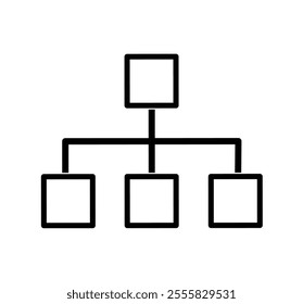 business structure icon vector on white background