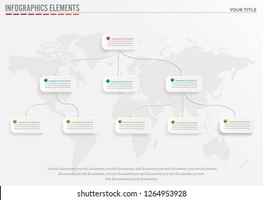 Business Structure Of Organization.Organization Chart Infographics, People Icon, Business Structure.