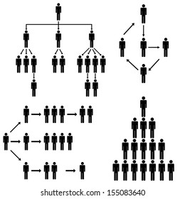 Business structure set on a white background
