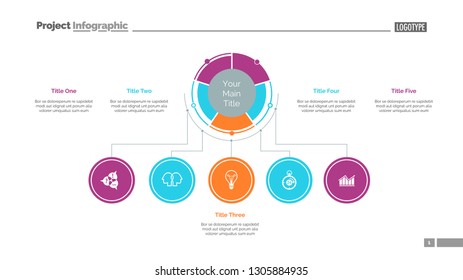 Mind Map Diagram 6 Intersected Colorful Stock Vector (Royalty Free ...