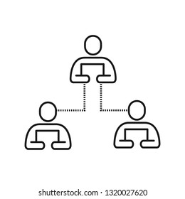 Business structure Vector Line Icon