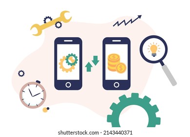 Estructuras empresariales. Ilustración del vector de fondo empresarial