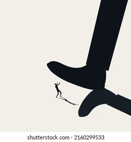 Business struggle and challenge vector concept. Symbol of defense, competition, conflict. Minimal design eps10 illustration