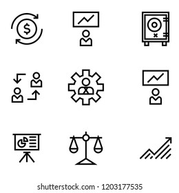 Business Studies icon set vector