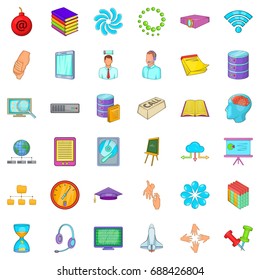 Business studio icons set. Cartoon style of 36 business studio vector icons for web isolated on white background