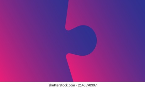 Business Style Background With Puzzle, Magenta - Purple Gradient