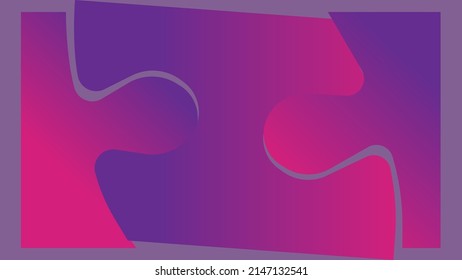 Business style background with slightly offset puzzle, magenta - purple gradient