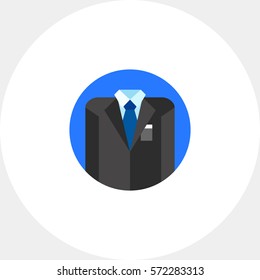 Business Style Concept Icon with Suit