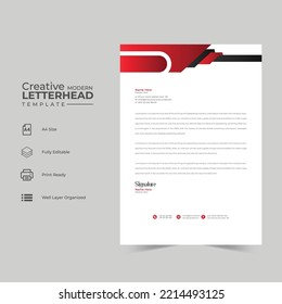 Business Style Corporate Identity Letterhead Template. 