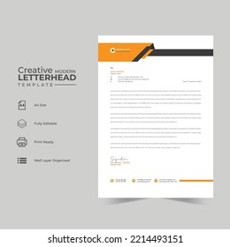Business Style Corporate Identity Letterhead Template. 