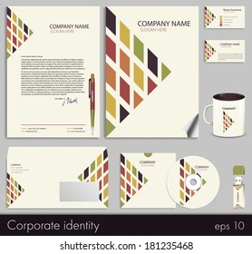 Business style (corporate identity) template 7: blank, card, pen, cd, note-paper, envelope, flash memory