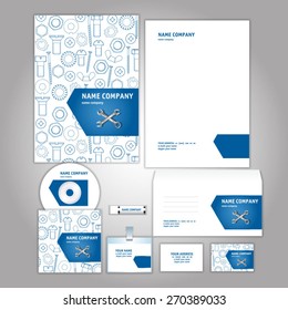 Business style, corporate identity template industrial