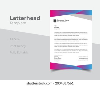 Business style gradient letter head templates for corporate identity, Vector illustration