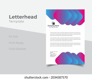 Plantillas de cabecera de letra de gradiente de estilo comercial para identidad corporativa, ilustración de vector