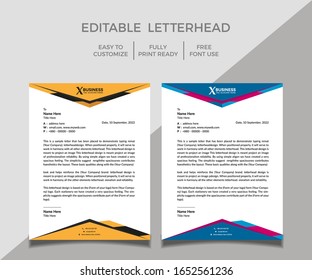 Business style letter head template